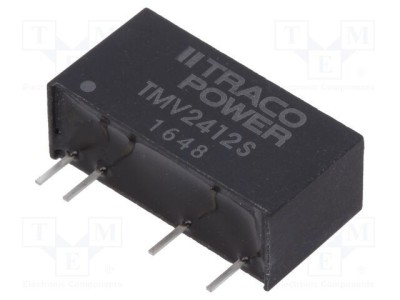 Convertor DC/DC 1W TRACO POWER 21,6-26,4VDC la 12VDC 80mA foto