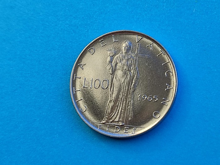 100 Lire 1965 Vatican-AUNC-RAR-