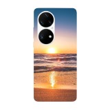 Husa compatibila cu Huawei P40 Pro model North Devon beach, Silicon, TPU, Viceversa, Transparent, Carcasa