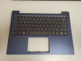Carcasa superioara cu tastatura palmrest Laptop, Lenovo, IdeaPad 330S-14IKB Type 81F4, 5CB0R16737, AM1DY000100, iluminata, albastra, layout us