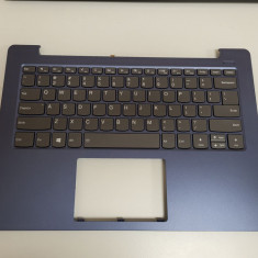 Carcasa superioara cu tastatura palmrest Laptop, Lenovo, IdeaPad 330S-14AST Type 81F8, 5CB0R16737, AM1DY000100, iluminata, albastra, layout us