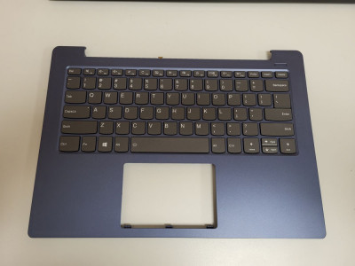 Carcasa superioara cu tastatura palmrest Laptop, Lenovo, IdeaPad 330S-14IKB Type 81F4, 5CB0R16737, AM1DY000100, iluminata, albastra, layout us foto