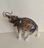 Elefant din portelan, Royal Dux, 26 cm, fara fildesi