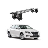 Bare transversale portbagaj auto aluminiu compatibile plafon neted Skoda Octavia III 5E 2013-> argintii sau negre Cod: CB200101 Kit-109