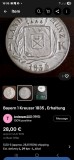 Germania Bayern 1 kreuzer 1835 argint , stare foarte buna