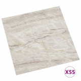 Cumpara ieftin Placi de pardoseala autoadezive, 55 buc., bej, PVC, 5,11 m&sup2;