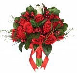 Buchet 25 Trandafiri Sapun Eventissimi&reg; Rosii cu 1 Alb, Parfumat, Cadou Mireasa/Nasa/Domnisoara de Onoare, Handmade