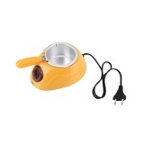 Aparat pentru Topit Ciocolata FOXMAG24, 7 Tavite din Plastic pentru Modelarea Ciocolatei, Comapact si Ergonomic, Diferite Forme, Galben