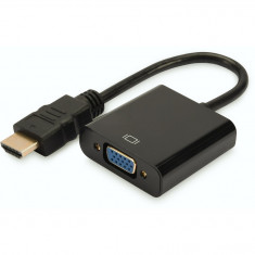 Convertor HDMI - VGA+audio, 10 cm, Digitus