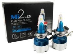 Set 2 becuri LED H7, Mi2, 6000k, Flip CSP,50w,8000Lm foto