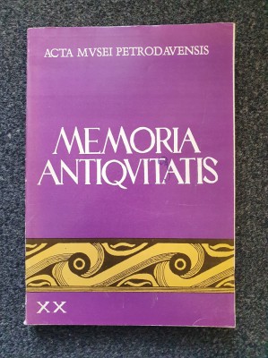 MEMORIA ANTIQVITATIS (Vol. XX) foto