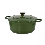 Oala Fonta Emailata Perfect Home, 3.5L, Verde, Capac Inox, 25cm, Compatibila inductie, Gatit Uniform
