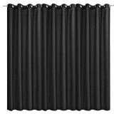 Draperie opaca Stella cu inele Jemidi, 300 x 245 cm, Negru, Poliester, 55288.01.01