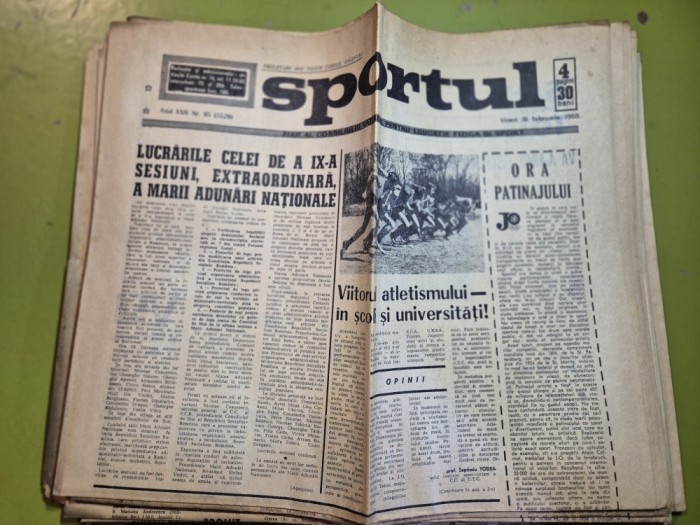 ziarul sportul 16 februarie 1968 - jocurile olimpice de iarna de la grenoble