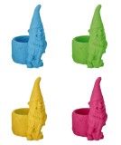 Cumpara ieftin Set 4 ghivece flori ciment multicolor Gnomi 20 x 13,5 x 25.5 cm