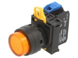 Comutator acţionat prin apăsare cu LED-uri 22mm - 2 NO