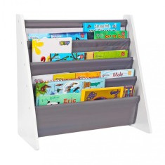 Raft pentru carti si jucarii pentru copii organizator sectiune biblioteca pentru camera copiilor - WHITE/GREY