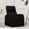 Fotoliu rabatabil, negru, material textil - 2