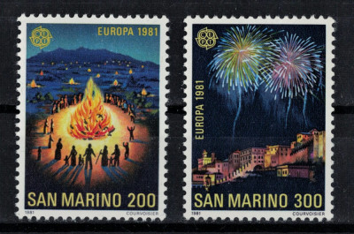 SAN MARINO 1981 - Colectia EUROPA, Folclor/ serie completa MNH foto