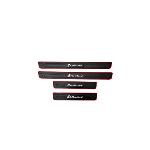Set 4 ornamente protectie praguri din cauciuc compatibil Logan III Cod: PRGC001LG Automotive TrustedCars