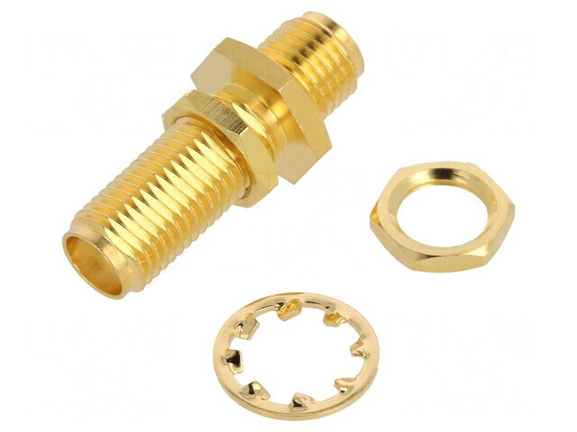 Adaptor SMA Tată-Mamă Reverse 50&Omega; PTFE Aurit