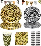 Set de vesela Amycute, carton, multicolor, 61 piese
