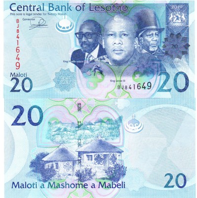 Lesotho 20 Maloti 2019 P-22c UNC foto