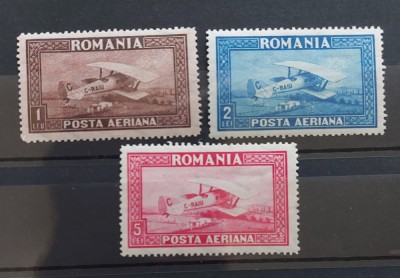 Romania 1928 - C.Raiu,filigran vertical foto