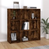 Gossi biblioteca, stejar fumuriu, 98x29x97,5 cm