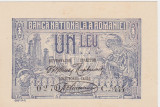 ROMANIA 1 LEU 1920 aUNC descentrata