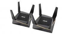 ROUTER ASUS wireless, 6100 Mbps, porturi Gigabit x 4, antena externa x 4, AX6100, dual band, &amp;quot;RT-AX92U(2-PK)&amp;quot; foto