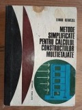 Metode simplificate pentru calculul constructiilor multietajate- Einar Keintzel