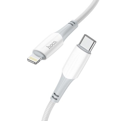 Cablu Hoco Type-C la Lightning PD 3A 20W X70 1m Alb - Incarcare Ultra-Rapida pentru Dispozitivele Tale Apple foto
