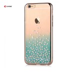 Cumpara ieftin Husa Phone 6/6S Comma Unique Polka (Cristale Swarovski) + Cablu date cadou, Albastru, Auriu, Verde