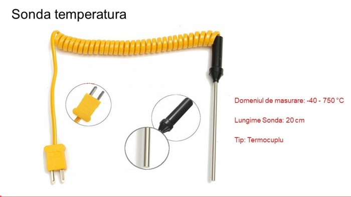 Sonda temperatura pentru termometru TM-902C