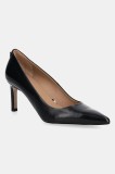 BOSS stilettos de piele Janet culoarea negru, 50536573