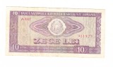 Bancnota 10 lei 1966, circulata, stare buna