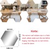 Set 24 Oglinzi Acrilice Decorative Hexagonale, CBD CORAL BEST DEALS, Model L, 12x11x6.5cm, Autoadezive 12 cm 6.5 cm 0.2 cm Argintiu cromat 24 13.5 cm