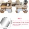 Set 24 Oglinzi Acrilice Decorative Hexagonale, CBD CORAL BEST DEALS, Model L, 12x11x6.5cm, Autoadezive 12 cm 6.5 cm 0.2 cm Argintiu cromat 24 13.5 cm