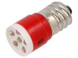 Lampă LED E14 roșie 230V 230VAC plastic -20&deg; p&acirc;nă la 60&deg;C