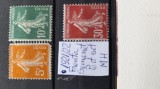1921 Franta-Semanat.-YT158-160-part.set-MH, Stampilat