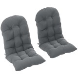 Outsunny Set de 2 perne pentru scaun Adirondack cu prinderi sigure, design capitonat moale și gros, gri | Aosom Romania
