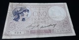 Bancnota 5 francs 1939 din France