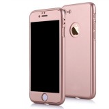 Cumpara ieftin Husa Fullbody MyStyle Rose-Gold compatibila cu Apple iPhone 8 acoperire completa 360 grade cu folie de sticla gratis