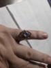 Inel Argint Vintage Topaz Zirconii 1900-1920, Marcat 800, Reglabil, 18.5mm, 4.3g