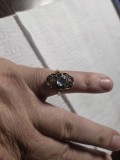Inel vintage argint cu topaz si zirconii