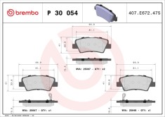 BREMBO P 30 054 PRIME LINE set placute frana,frana disc