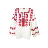 Bluza tip ie RIAG, marime M, alb/rosu ferrari