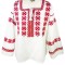 Bluza tip ie RIAG, marime L, alb/rosu ferrari
