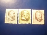 Serie Elvetia 1974 - Personalitati , 100 Ani UPU , 3 valori stampilate, Stampilat